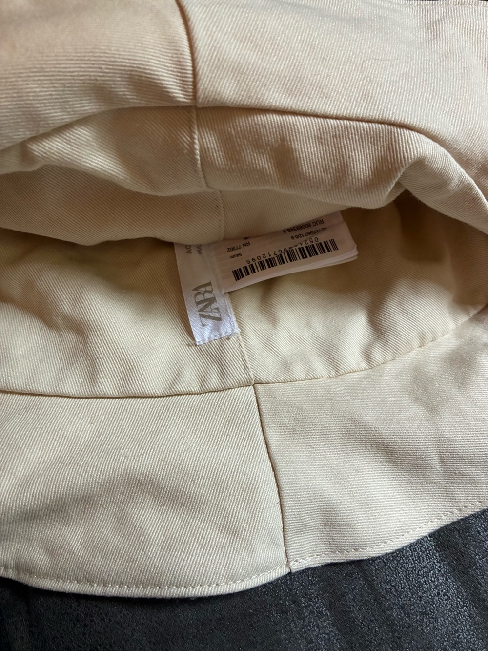 NWOT. Zara Kids Cream Crochet Bucket Hat. Size 6-9. - Picture 4 of 9
